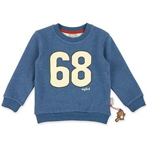 Sigikid Sweatshirt van biologisch katoen voor mini-jongens in de maten 98 tot 128, blauw gemeleerd, 122 cm