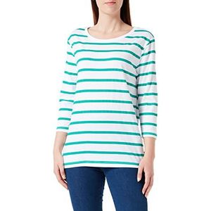 LTB Jeans Dames Yegama shirt met lange mouwen, Pepper Green White Stripes 13685, M, Pepper Green White Stripes 13685, M