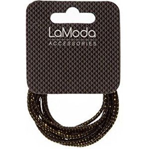 LA MODA PONYTAIL BANDS 12 ZWART