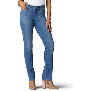 Lee Ultra Lux Comfort damesjeans met Flex Motion rechte pijpen, Juniper, 18 Short