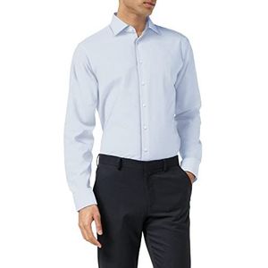 Seidensticker Zakelijk overhemd voor heren, shaped fit, strijkvrij, Kent-kraag, lange mouwen, 100% katoen, blauw (lichtblauw 11), 39
