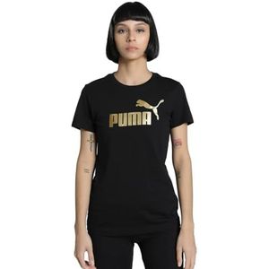 PUMA - ESS Metallic No. 1 Logo - T-shirt - Zwart