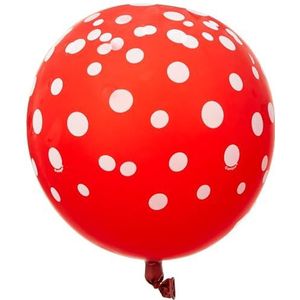 Unique Party 57418-12 inch Latex Rode Polka Dot Ballonnen, Pack van 6