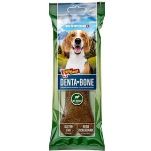 DeliBest DentaBone Hert, kauwbot hond, gemakkelijk te verdragen zonder gluten, kauwstang voor kauwplezier en tandreiniging, hondensnacks voor groot en klein, hondenkauwbot, 1 x 100 g