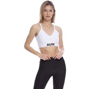 Shambhala Barcelona AUM Bra/sportbeha van gerecycled polyester, dames, wit, extra klein