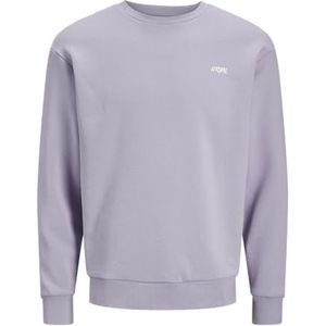 Jack & Jones Jjscript Bradley Sweat Crew Neck, Languid Lavender, XS