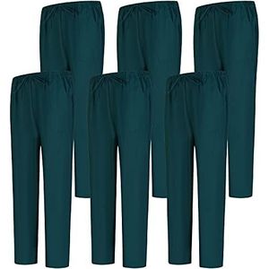 MISEMIYA - Verpakking met 6 stuks, uniseks, elastisch, uniformen, medische uniformen, groen 68, S