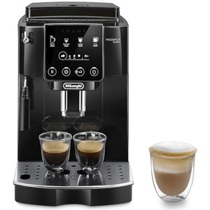 De'Longhi Magnifica Start ECAM222.20.B, volautomatische espressomachine met traditionele melkopschuimer, met 4 vooraf ingestelde recepten, soft-touch-bedieningspaneel, zwart