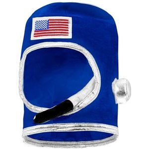 Widmann - Astronautenhelm voor volwassenen, blauw, stoffen hoed, nasa, ruimte, ruimtevaarder, ruimtepiloot