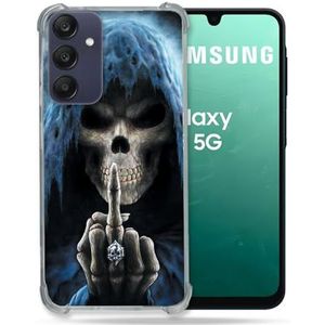 Cokitec Versterkte hoes voor Samsung Galaxy A16 5G doodshoofd vinger