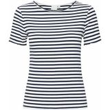 Shirt - Gestreept - Viscose - Ronde Hals - Normale Pasvorm - Kwartmouw