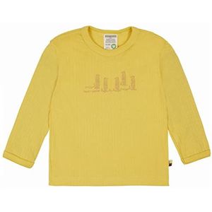loud + proud Unisex kinderen Derby Rib met opdruk, GOTS-gecertificeerd shirt, goud, 110/116, goud, 110/116 cm