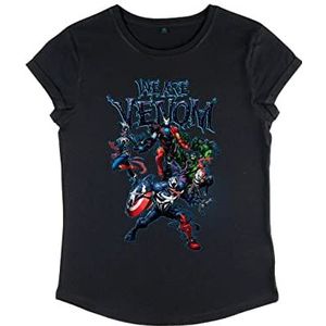 Marvel - AVENGERS WE ARE VENOM Women's Rolled-sleeve Black S