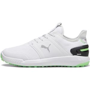 PUMA Ignite Elevate golfschoen voor heren, Puma Wit Fluro Groen Pes PUMA Zwart, 40.5 EU