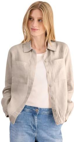 Cecil - Dames Linnen Blouson - Beige