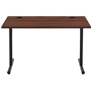 Amazon-merk - Movian Simple Bureau, Walnut Desktop en Zwart Frame, 120 x 60 x 73,6 cm