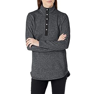 Charles River Apparel Women's Hingham Tunic Pullover Sweater, Black Heather, 2XL