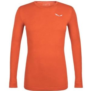 SALEWA - Zebru - T-shirt - Rood - Oranje - Heren - Lange Mouwen
