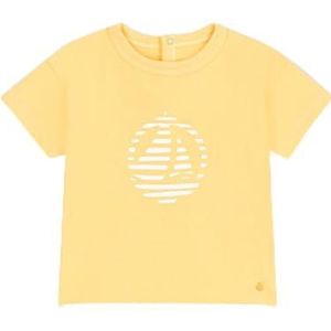 Petit Bateau T-shirt met korte mouwen voor jongens, Geel, 12 Maanden