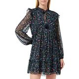 Pepe Jeansvoor vrouwen. PL953096 Jurk Demi Marino (L), Casual, Polyester, Bloemen, Lange mouwen, Marineblauw