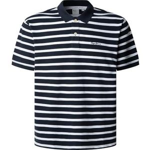 Pepe Jeans - PM542241 - Polo - Marineblauw - Katoen - Korte Mouwen