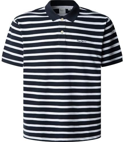 Pepe Jeans - PM542241 - Polo - Marineblauw - Katoen - Korte Mouwen