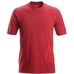 Snickers 25191600003 T-shirt FlexiWork 37.5"" maat XS in chilirood