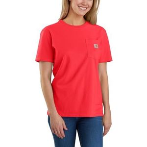 T-shirt ample à manches courtes Carhartt K87 Pocket pour femmes, rouge XL