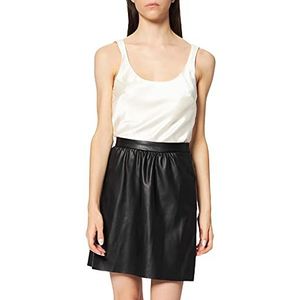 Vila Vipen Coated RW Skirt-Noos Damesrok, zwart., XS