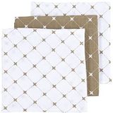 Meyco Baby X Mrs.Keizer Louis mousseline luiers taupe 70x70cm 3-pack