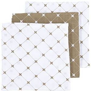 Meyco Baby X Mrs.Keizer Louis mousseline luiers taupe 70x70cm 3-pack
