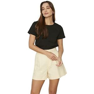 Trendyol Woman Basic Regular Standaard Crew Neck Knit T-shirt, zwart, XL voor dames, blue, XL