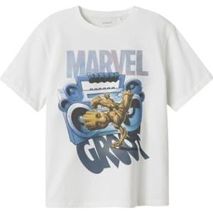 NAME IT Jongens Nkmmacro GOTG Nreg Ss Top Box Mar, wit (bright white), 116