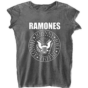 Ramones T Shirt Presidential Seal Logo nieuw Officieel Vrouwen Charcoal Grijs M