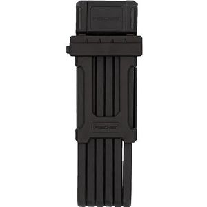 Fischer Fiets vouwslot met sleutel PROTEC Plus+ FK110, flexibel en compact, bekleed met zacht materiaal, extra lang, zwart, 1 stuk