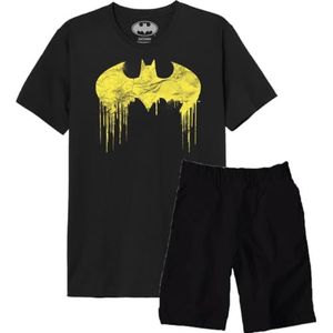 Batman MEBATMBPY229 pyjama voor heren, zwart, maat S, Zwart, S