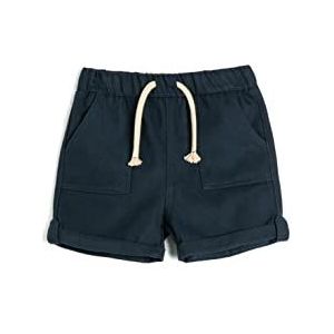 Koton Babyboys Trekkoord Pocket Detail Katoenen Shorts, marineblauw (720), 18-24 Maanden