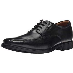 Clarks - Tilden Walk - Plat Oxfordheren - Zwart - Leder