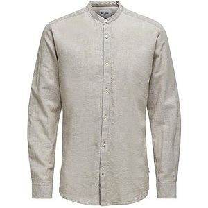 ONLY & SONS ONSCAIDEN SOLID Vrijetijdshemd voor heren, slim fit, XS, S, M, L, XL, XXL, Chinchilla, L