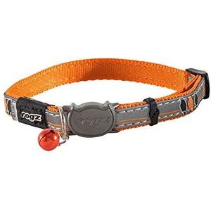 Rogz CB08-D halsband Nightcat, S, oranje