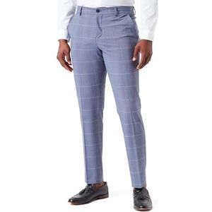 SELETED HOMME Heren Slhslim-Liam Blue Check TRS Flex broek, Blue Shadow/Checks: blauw, 40