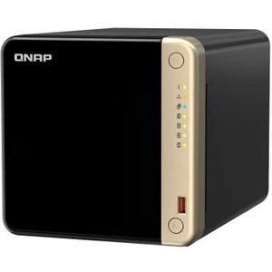 QNAP TS-464-8G-US 4 Bay High-Performance Desktop NAS met Intel Celeron Quad-core Processor, M.2 PCIe-sleuven en dubbele 2.5GbE (2.5G/1G/100M) netwerkconnectiviteit (schijfloos)