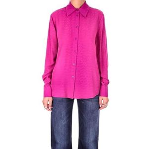 Pinko Smorzare Crepe De Chin Dameshemd, Vib_lila Buganville, 30 NL