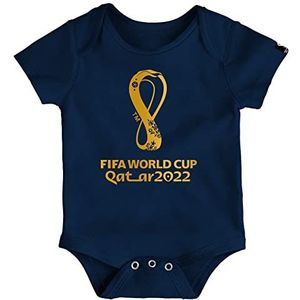 FIFA Baby Officiële World Cup 2022 Logo Groeien, Marine, 0-3 Maanden, marineblauw, 0-3 maanden