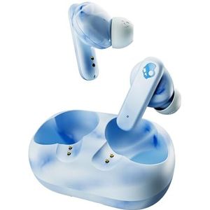 Skullcandy EcoBuds In-Ear Wireless Earbuds, 8 Hr Battery, Battery-Free Charging Case, Microphone, Works with iPhone Android and Bluetooth Devices - Glacier