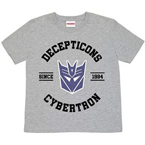 Transformers Decepticons Cybertron T-shirt, Meisjes, 116-170, Heather Grey, Officiële Koopwaar