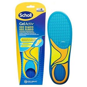 Scholl GelActiv Inlegzolen voor dagelijks gebruik voor heren, vrijetijdsschoenen, de hele dag comfort, met traagschuimdemping en GelWave-technologie, maat 40-46,5