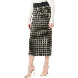 COBIE Gebreide rok voor dames, zwart, M-L