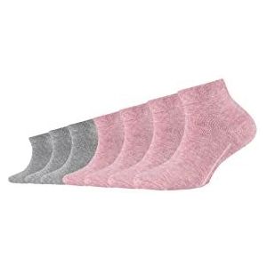 Camano Unisex Kinderen Online Children ca-Soft Organic Cotton Quarter 7-pack sokken, Chalk Pink Melange, 27/30, Chalk Pink Melange