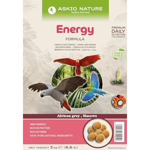 Askio Nature Energievoer voor Yacos en You-Yous, rijk aan eiwitten en energie, verpakking van 3 kg